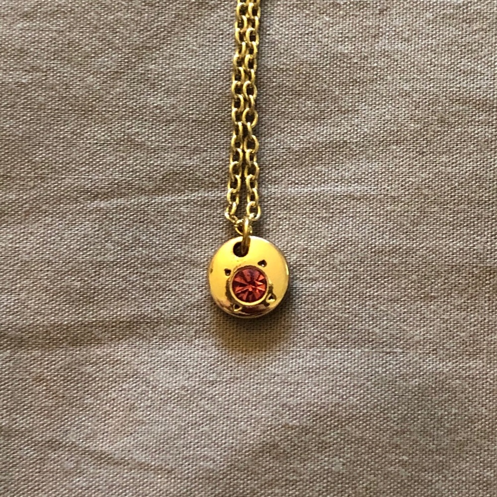 Necklace with Pink Gem